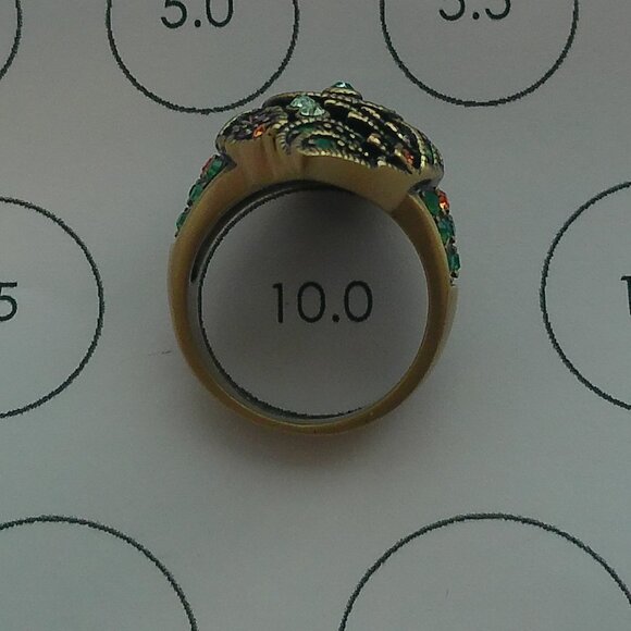 HEIDI DAUS TIERED TAPESTRY NECKLACE EARRINGS RING - Picture 11 of 13